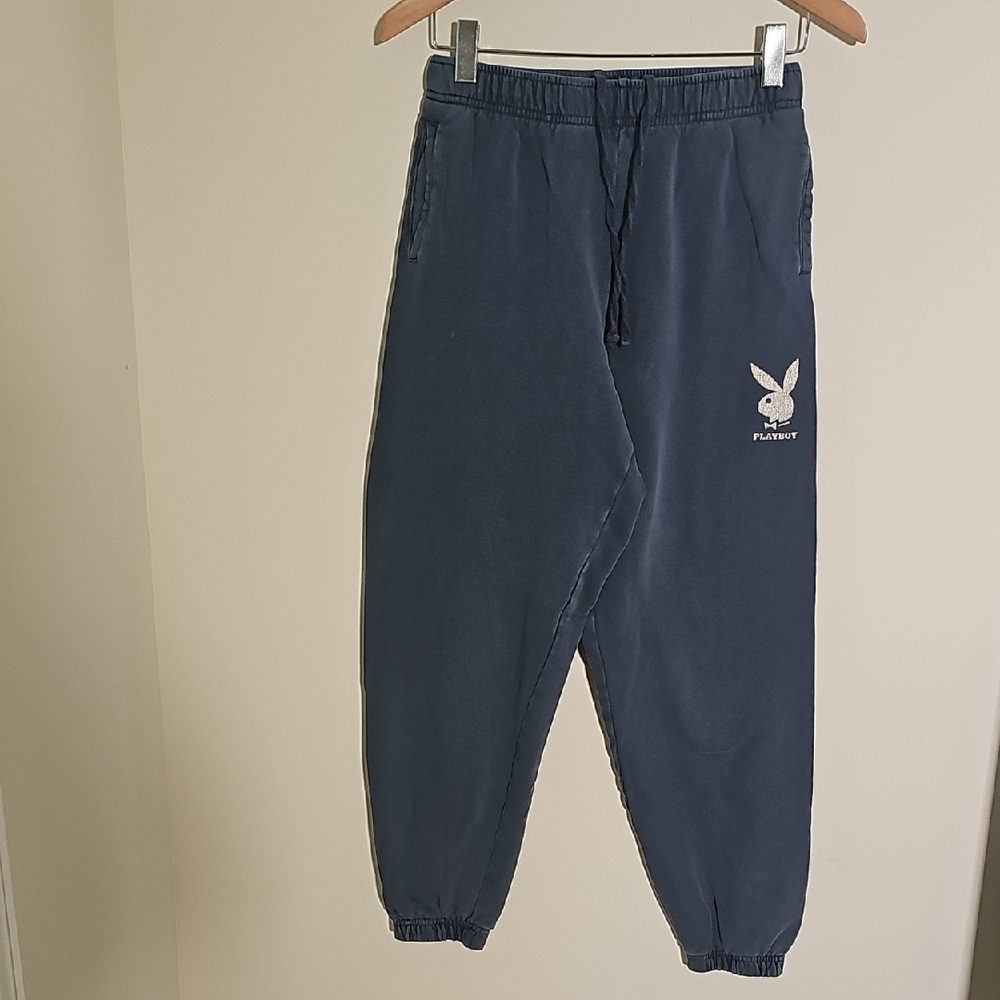 PLAYBOY Dark Blue/gray Lounge Pants, Joggers. Size Small
